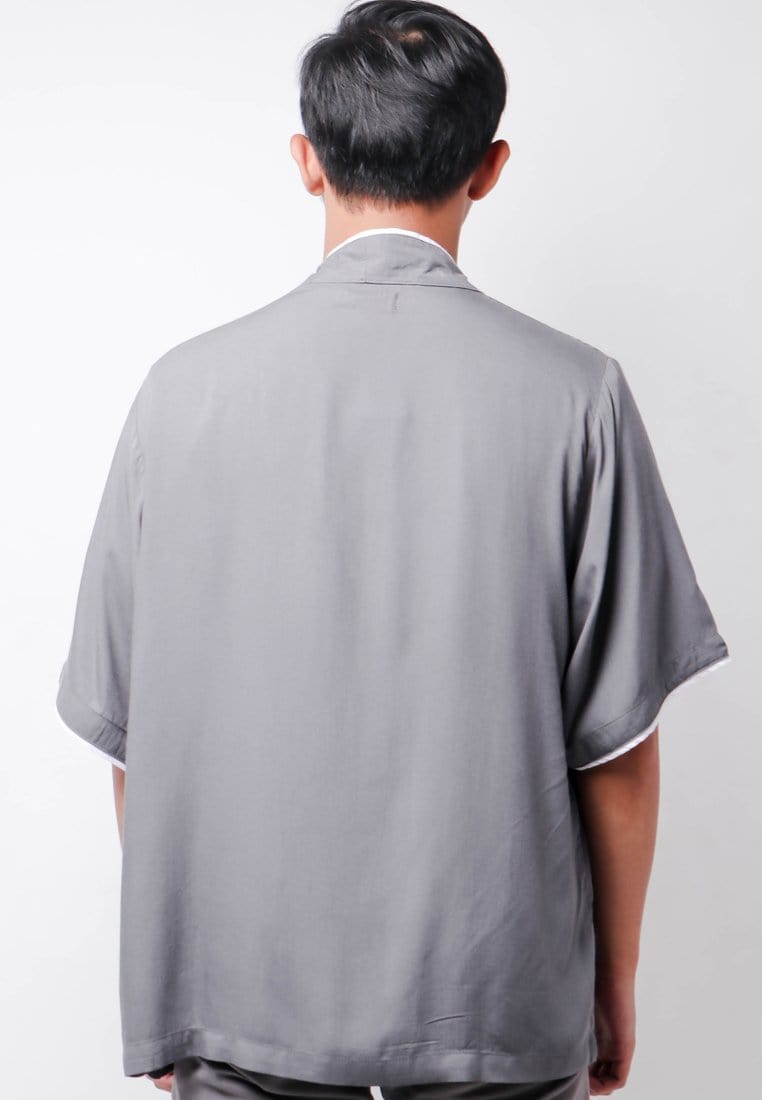 Nade Japan NTB31 KMN Kimono Outer Unisex Polos Abu Tua With List