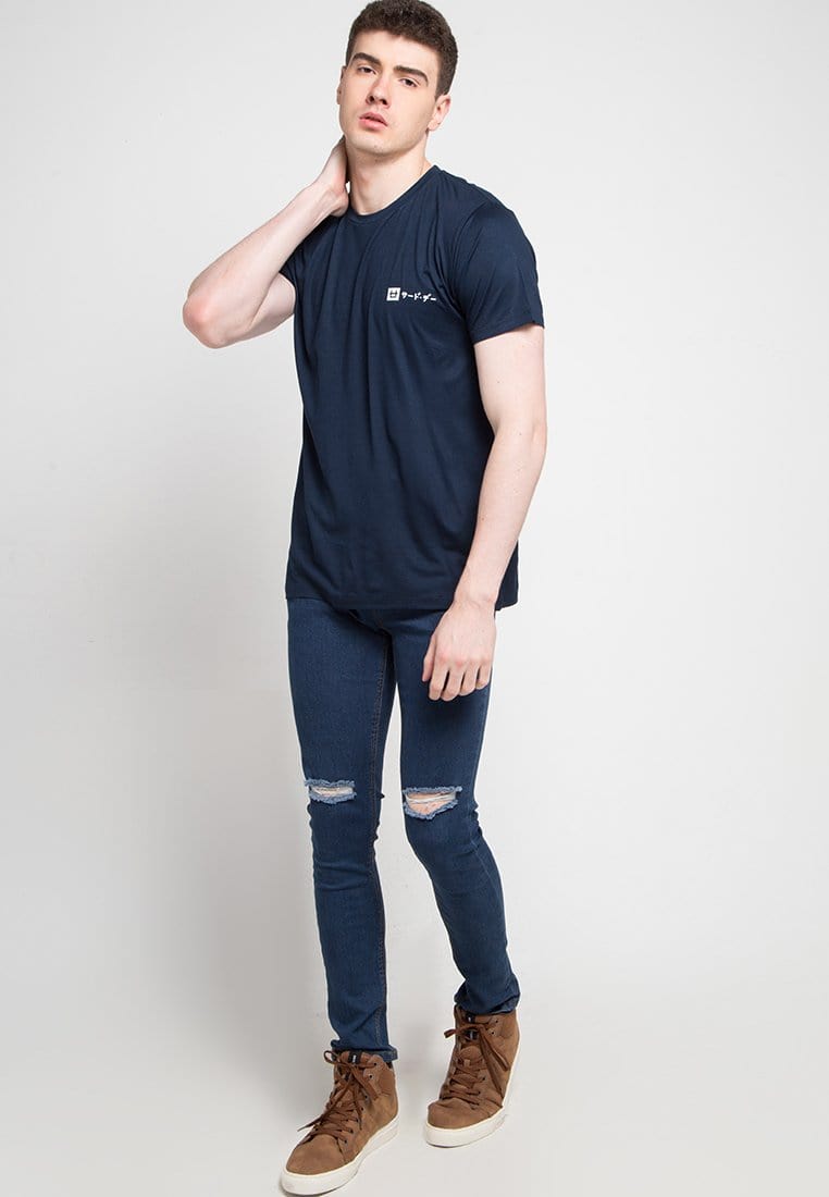 Third Day MTD56D qlogo katakana T-shirt Navy