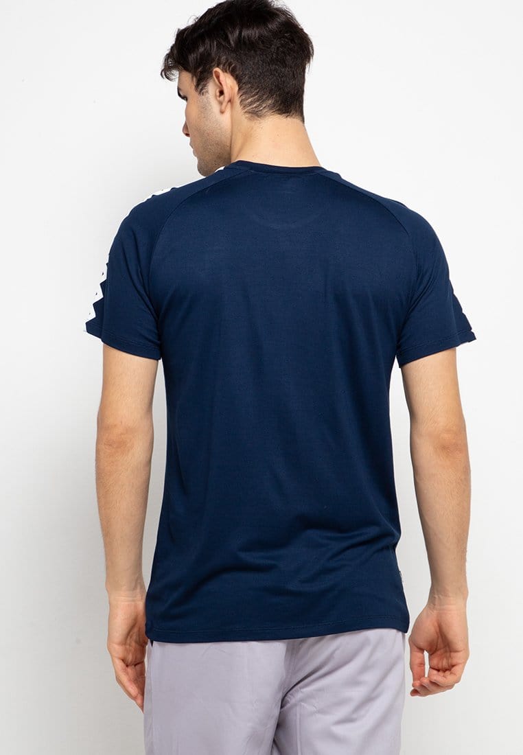 Third Day MTF59 katakana zigzag navy kaos pria