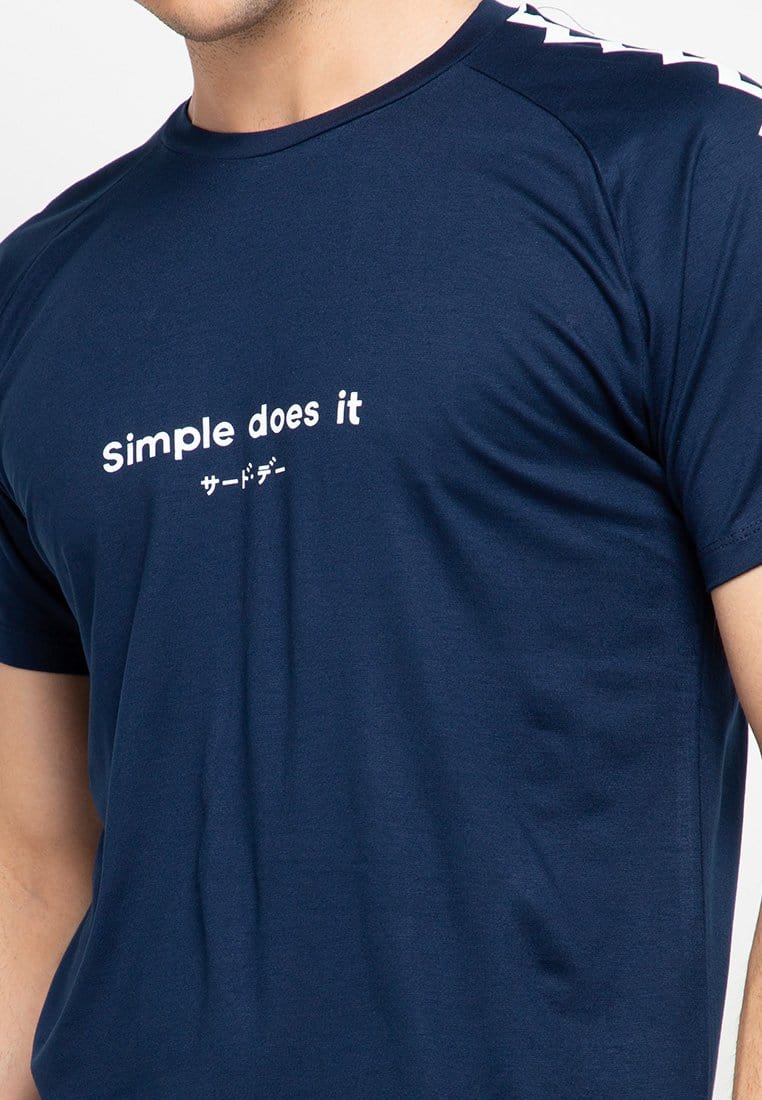 Third Day MTF60 sdi katakana zigzag navy kaos pria