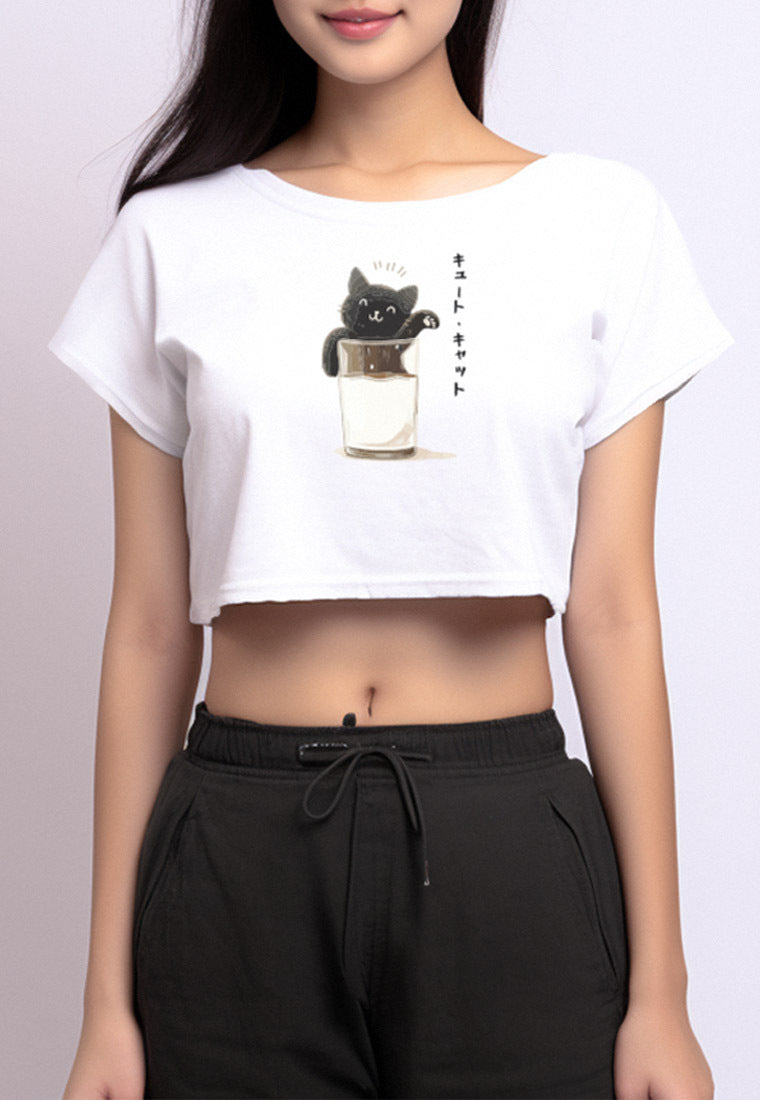 LTF64 crop tee t shirt wanita instacool RCP 