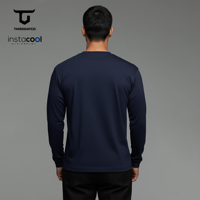 THIRDDAY Kaos Distro Tangan Panjang Long Sleeve Thdy Sign navy MTY06