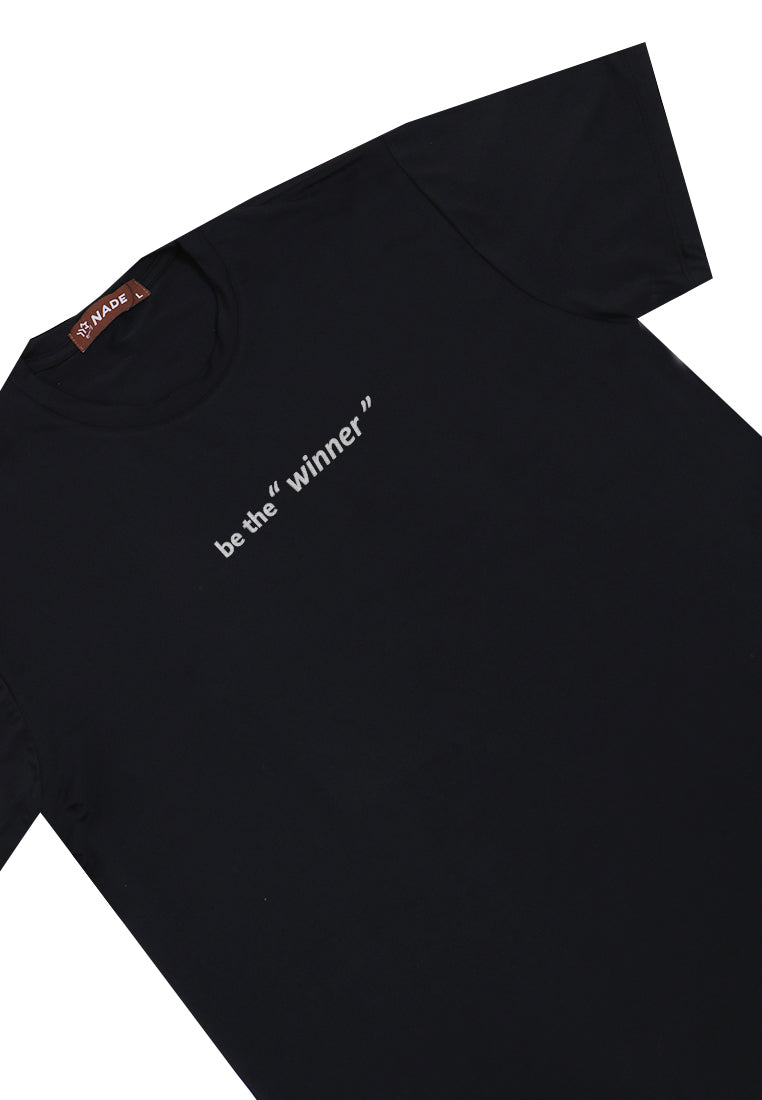 NTD96 Kaos Gym Stretch Nade "be the winner" hitam