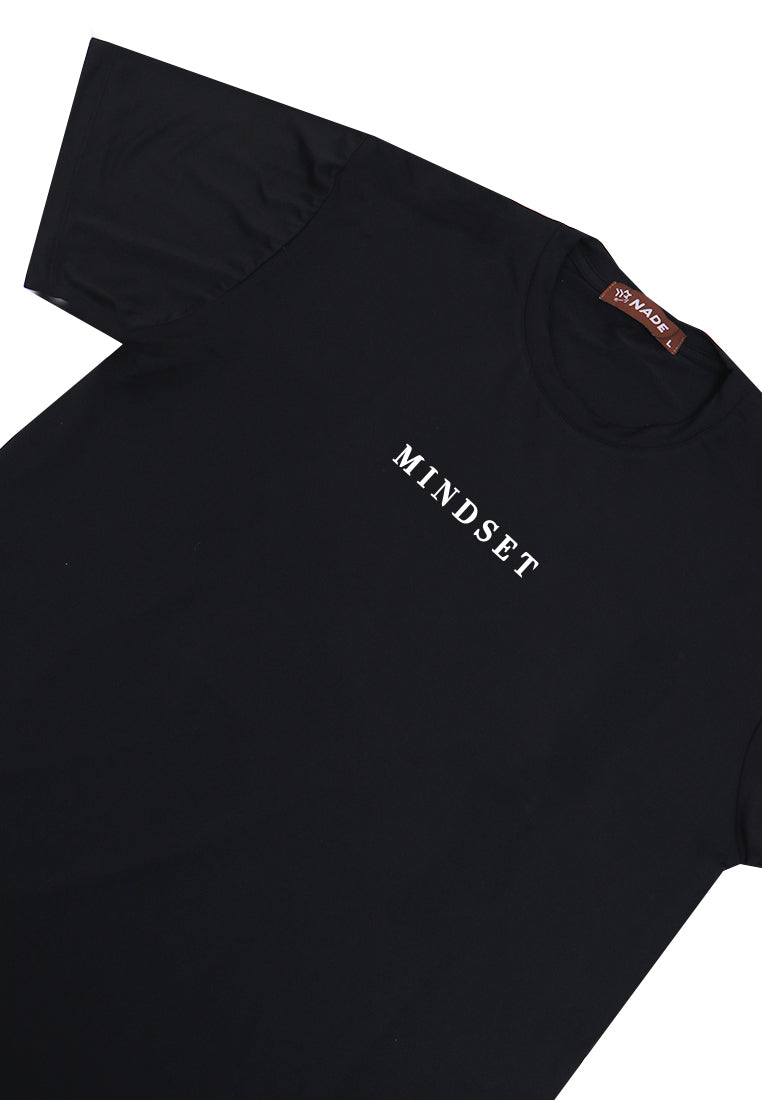 NTD98 Kaos Gym Stretch Nade "mindset" hitam