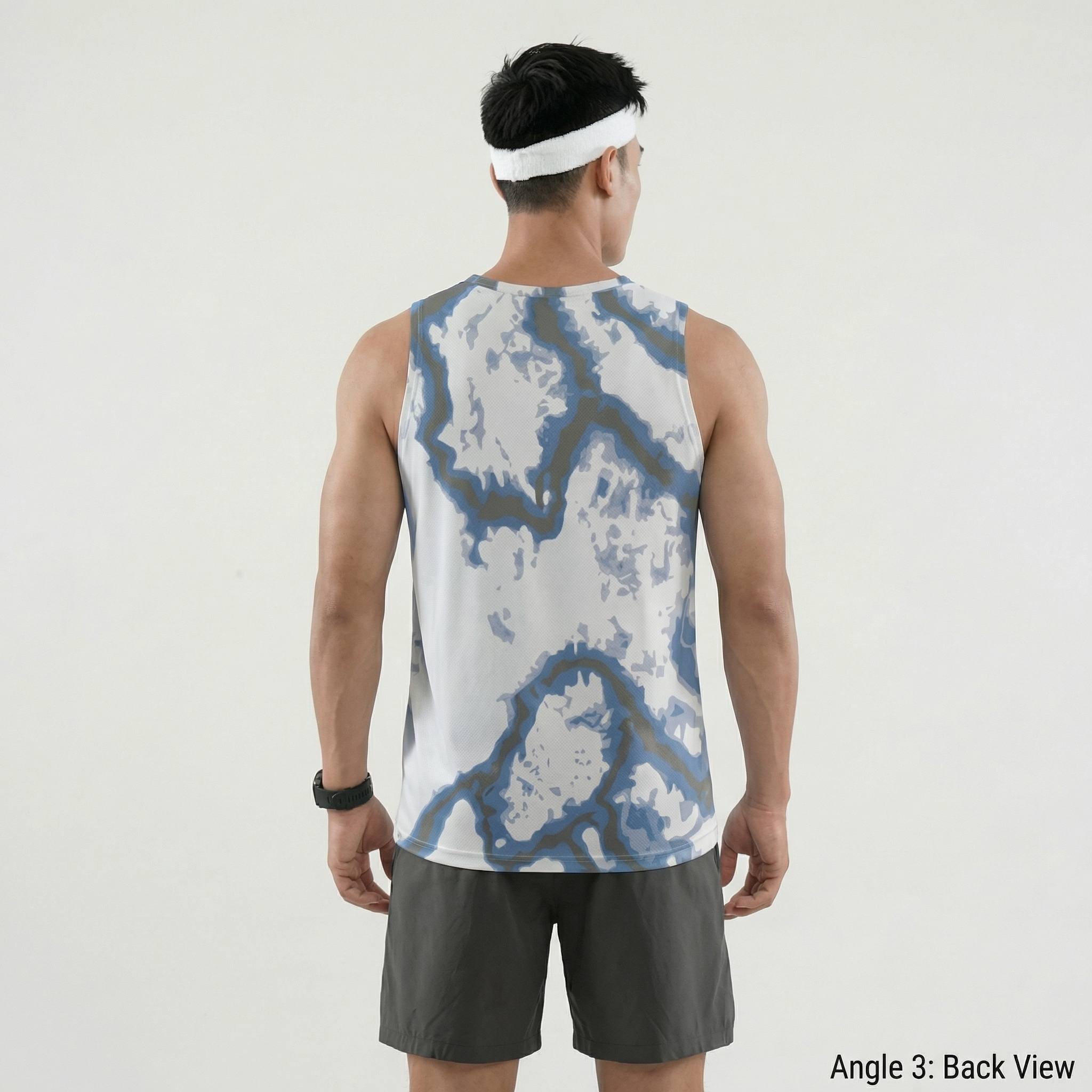 TDACTIVE Kaos Lari Pria Ringan Quick Dry Hybrid Training| Baju Running Breathable Super Cepat Kering Olahraga SuperAirDrylite | grey river MSB60