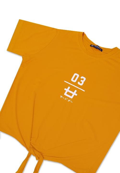 Third Day LTC32 ck 03 logo kuning mustard t shirt lucu crop knot