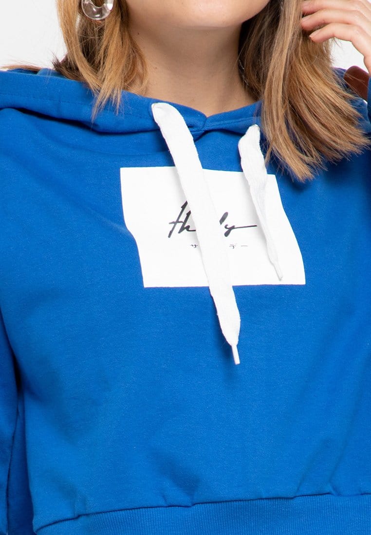 MP012 Pbch Crop Hoodie Thrdy Sign Square Blue Benhur