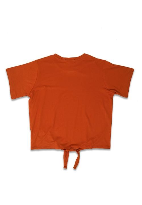 Third Day LTC05 ck invert katakana merah bata kaos crop knot