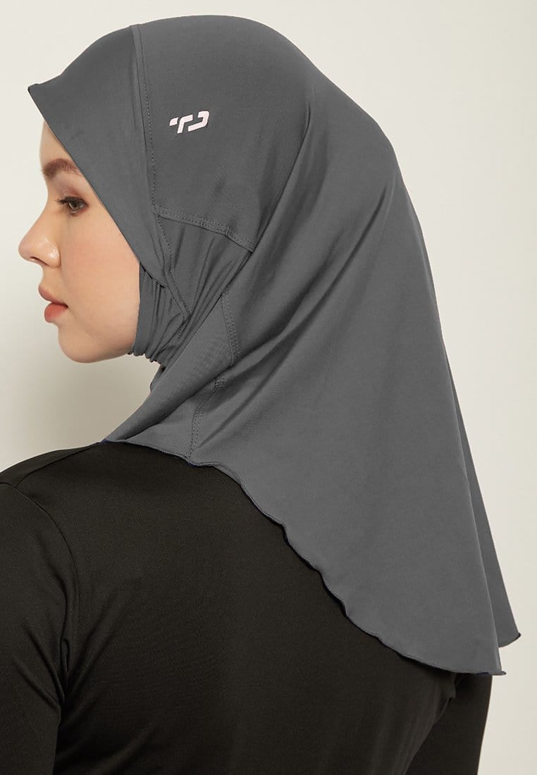 Td Active LH059 kerudung masker zeta abu tua