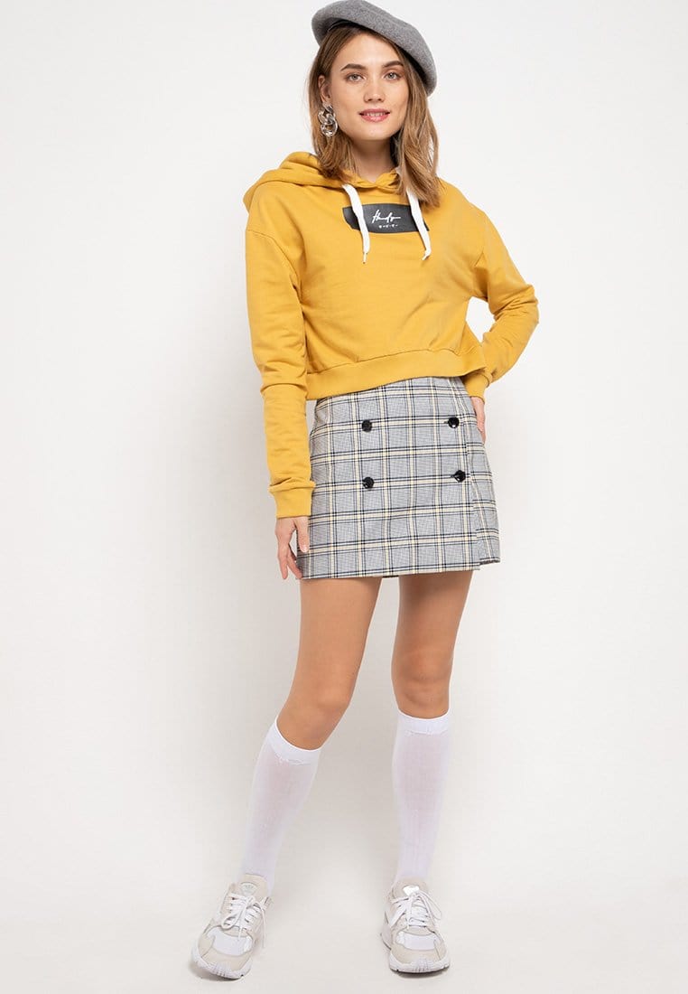 LMP011 pbch crop hoodie thdy sign rectangle mustard