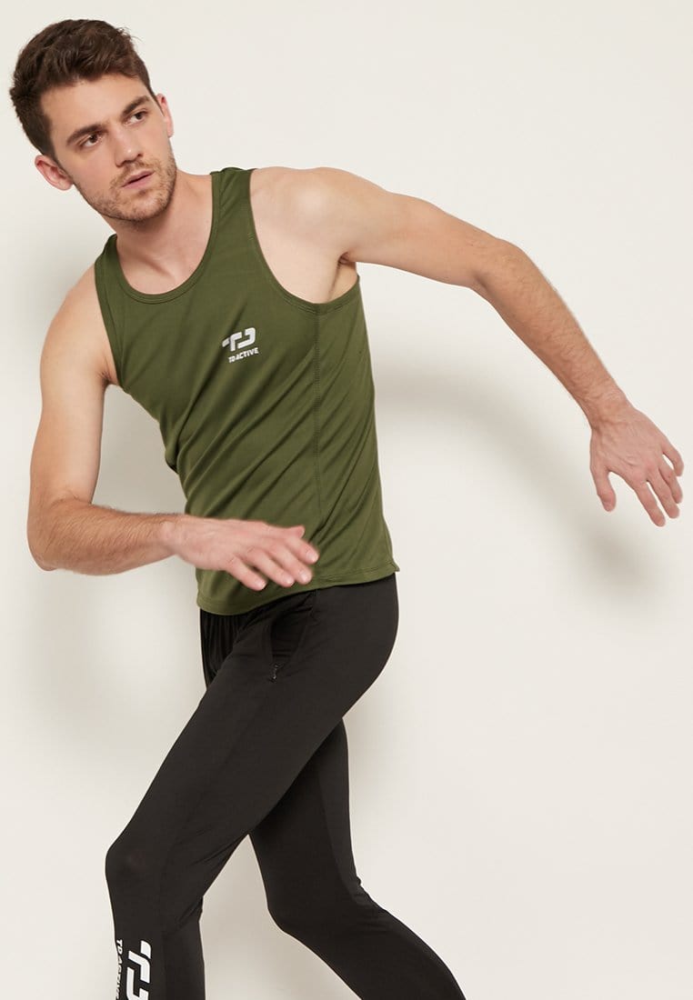 Td Active MS111 dateng back zigzag tr tanktop jersey hijau TNI