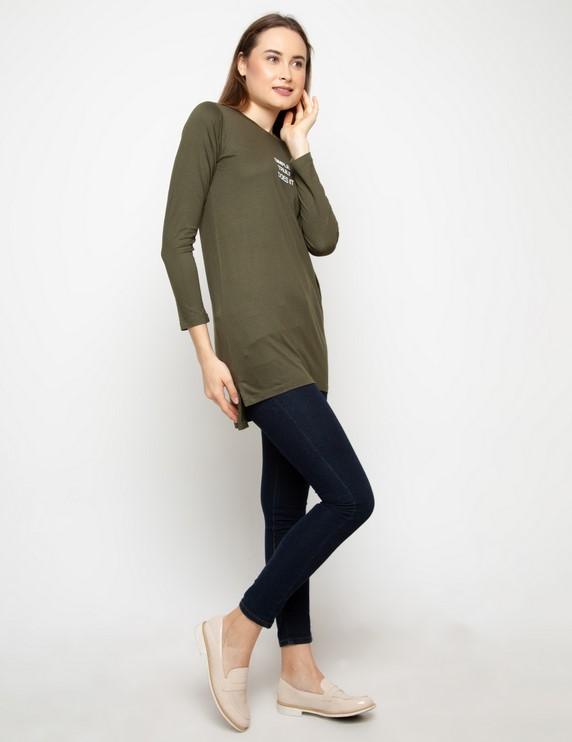 Third Day LTC11 mls simple truly does it hijau army kaos tangan panjang hijab