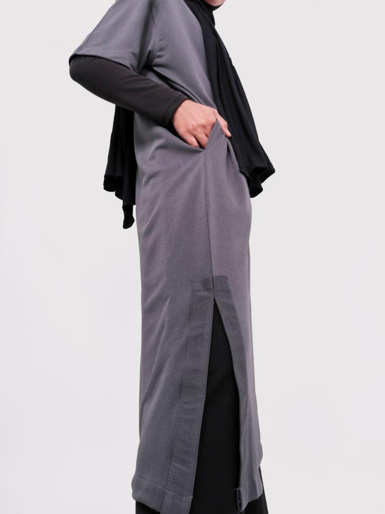 Daw Project DA003 London Midi Dress Dark Grey