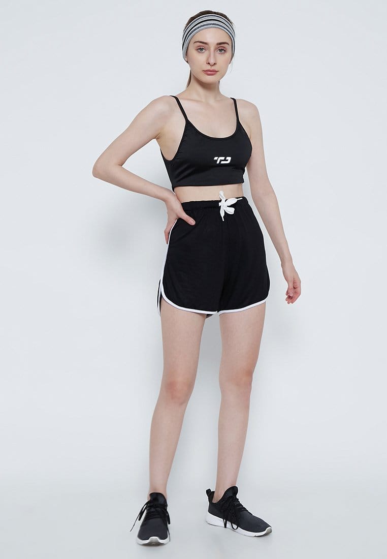 Third Day LS064 Sports Bra Td Logo Hitam