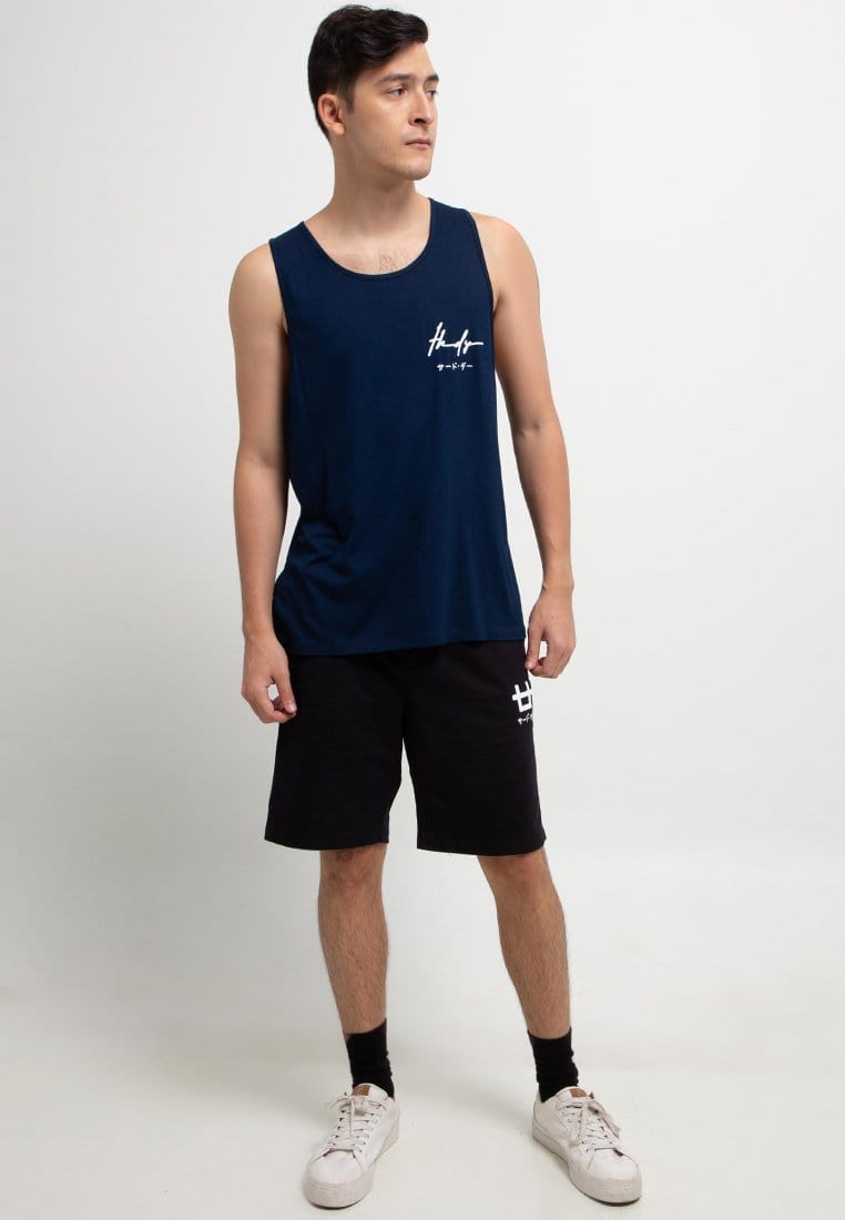 Third Day MC003 Celana Pendek Pria Babyterry Third Day Logo Black