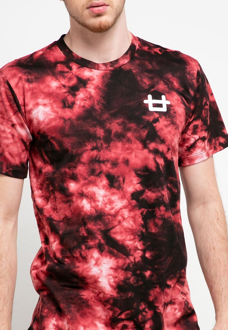 Third Day MTH46 tie dye maroon black logo dakir t-shirt unisex pria