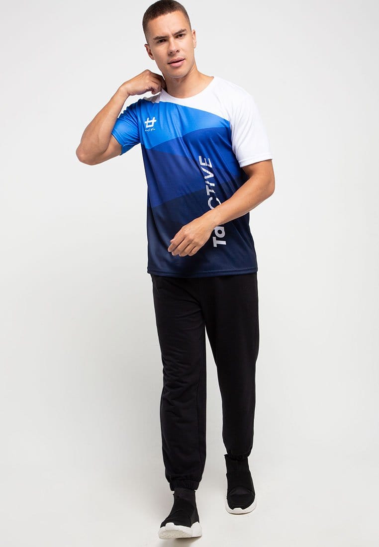 Td Active MS117 dakan blue spiral running jersey