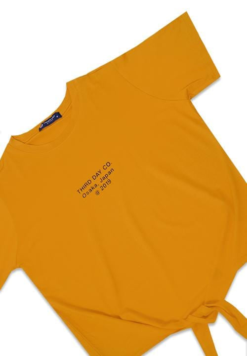 Third Day LTC31 ck thirdday osaka japan kuning mustard t shirt lucu crop knot