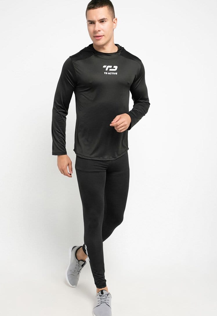 Td Active MS123 HOL sport hoodies olahraga pria black