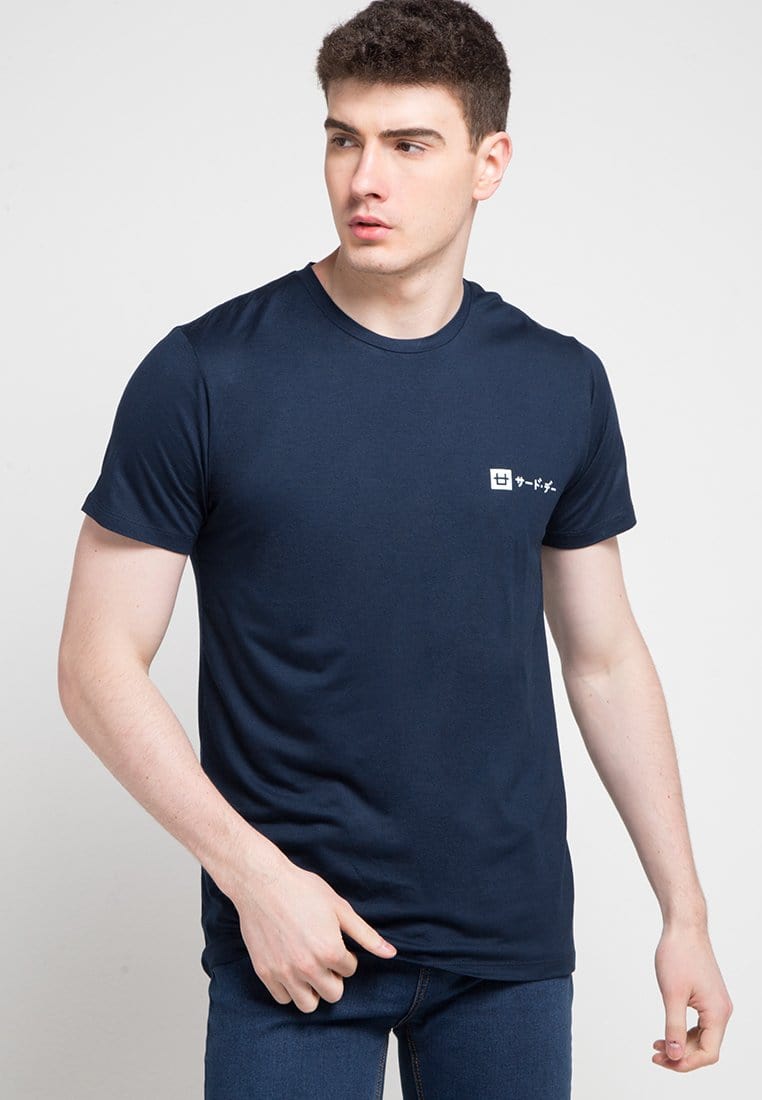 Third Day MTD56D qlogo katakana T-shirt Navy