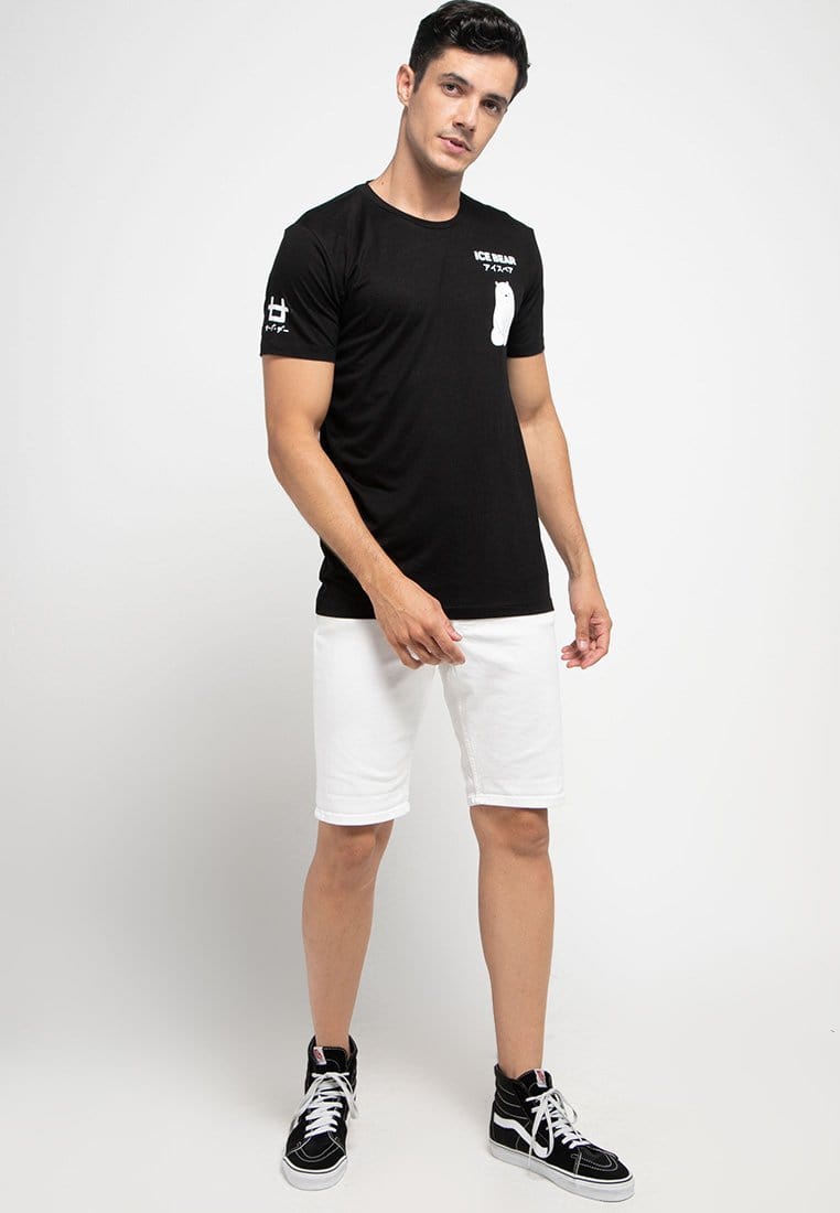 Third Day MTF74 WBB ice bear dakir  hitam kaos pria